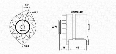 MAGNETI MARELLI 943356151010 -  Генератор